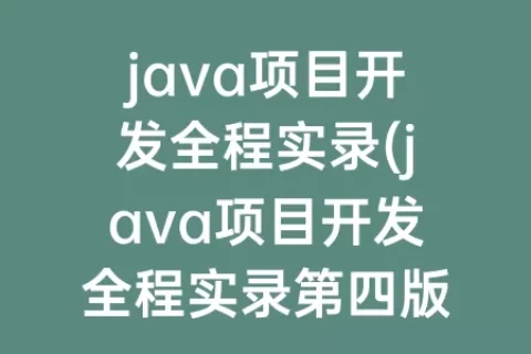 java项目开发全程实录(java项目开发全程实录第四版pdf)