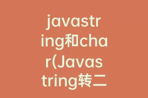 javastring和char(Javastring转二进制)