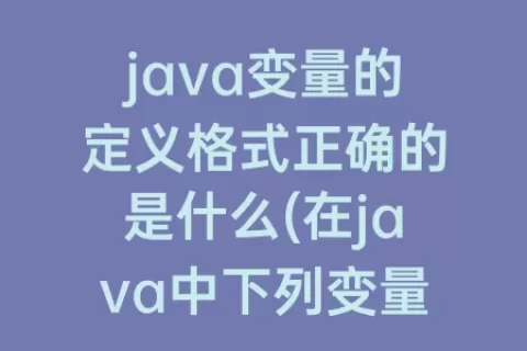 java变量的定义格式正确的是什么(在java中下列变量定义正确的是)