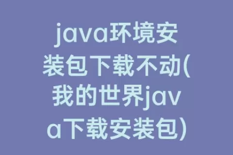 java环境安装包下载不动(我的世界java下载安装包)