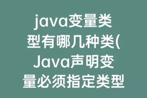 java变量类型有哪几种类(Java声明变量必须指定类型)