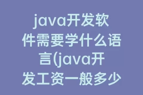 java开发软件需要学什么语言(java开发工资一般多少)