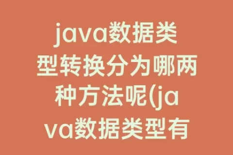 java数据类型转换分为哪两种方法呢(java数据类型有哪些)