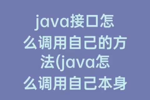 java接口怎么调用自己的方法(java怎么调用自己本身)