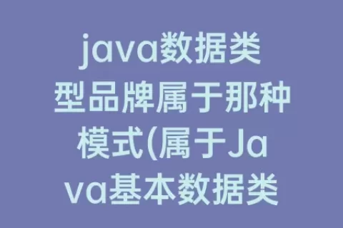 java数据类型品牌属于那种模式(属于Java基本数据类型的有)