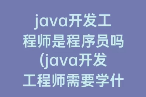 java开发工程师是程序员吗(java开发工程师需要学什么)