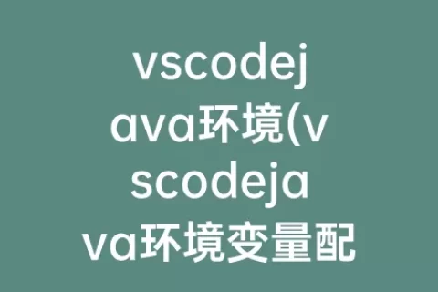 vscodejava环境(vscodejava环境变量配置)