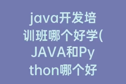 java开发培训班哪个好学(JAVA和Python哪个好学)