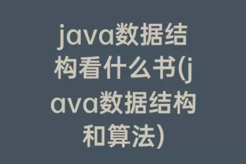 java数据结构看什么书(java数据结构和算法)
