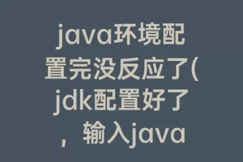 java环境配置完没反应了(jdk配置好了，输入java -version没反应)