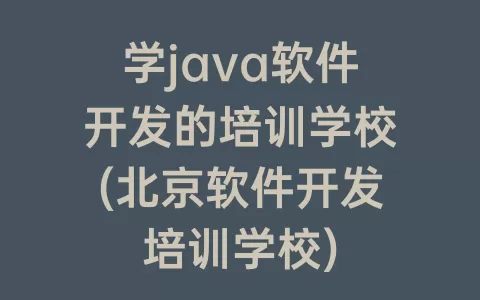 学java软件开发的培训学校(北京软件开发培训学校)
