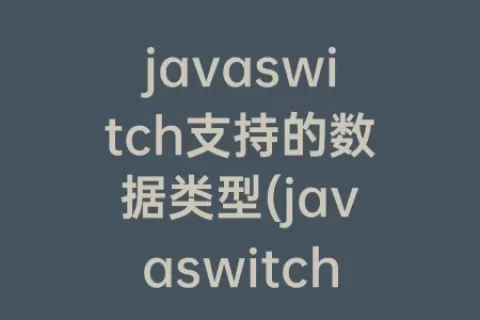 javaswitch支持的数据类型(javaswitch括号内的数据类型可以为())