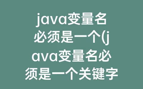 java变量名必须是一个(java变量名必须是一个关键字)