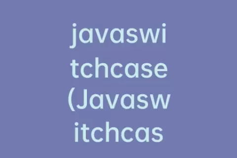javaswitchcase(Javaswitchcase语句用法)