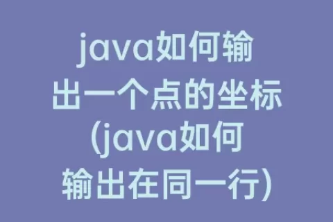 java如何输出一个点的坐标(java如何输出在同一行)