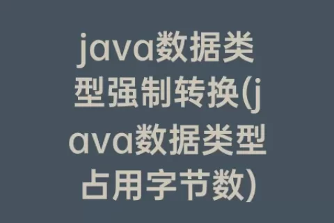 java数据类型强制转换(java数据类型占用字节数)