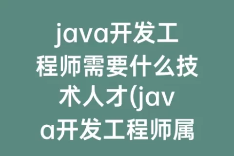 java开发工程师需要什么技术人才(java开发工程师属于什么部门)