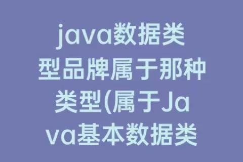 java数据类型品牌属于那种类型(属于Java基本数据类型的有)