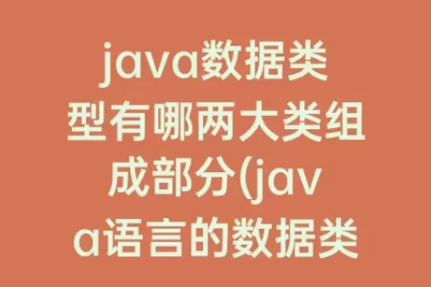 java数据类型有哪两大类组成部分(java语言的数据类型分为两大类)