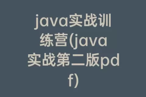 java实战训练营(java实战第二版pdf)