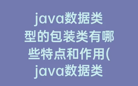 java数据类型的包装类有哪些特点和作用(java数据类型有哪些)