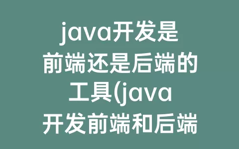 java开发是前端还是后端的工具(java开发前端和后端)