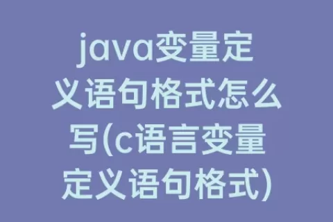 java变量定义语句格式怎么写(c语言变量定义语句格式)