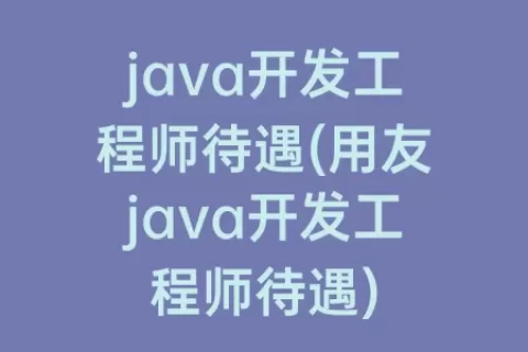 java开发工程师待遇(用友java开发工程师待遇)