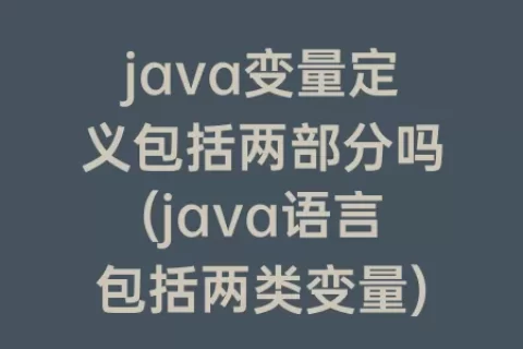 java变量定义包括两部分吗(java语言包括两类变量)