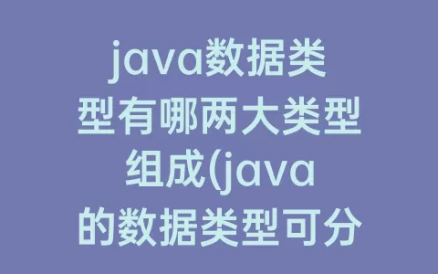 java数据类型有哪两大类型组成(java的数据类型可分为哪两大类)