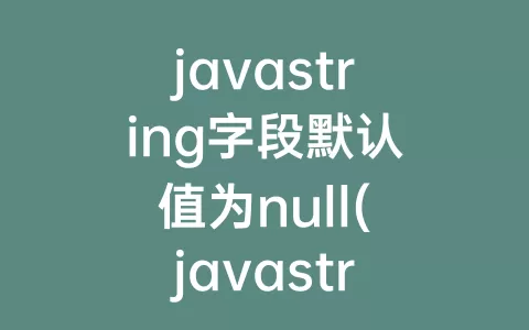 javastring字段默认值为null(javastring切割成两个字段)