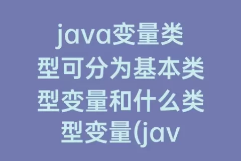 java变量类型可分为基本类型变量和什么类型变量(java变量作用域)
