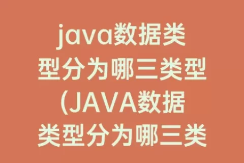 java数据类型分为哪三类型(JAVA数据类型分为哪三类)