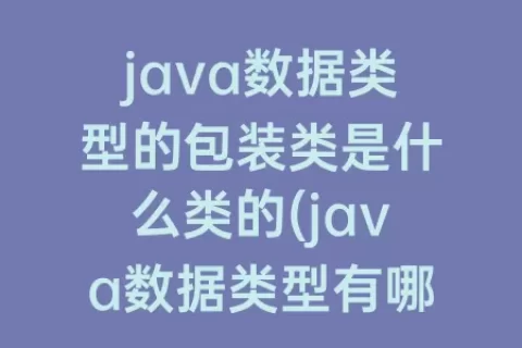 java数据类型的包装类是什么类的(java数据类型有哪些)