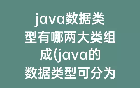 java数据类型有哪两大类组成(java的数据类型可分为哪两大类)