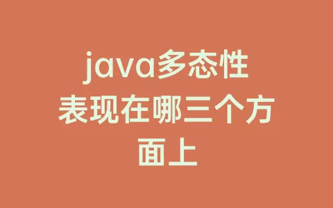 java多态性表现在哪三个方面上