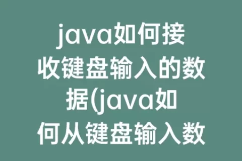 java如何接收键盘输入的数据(java如何从键盘输入数据)