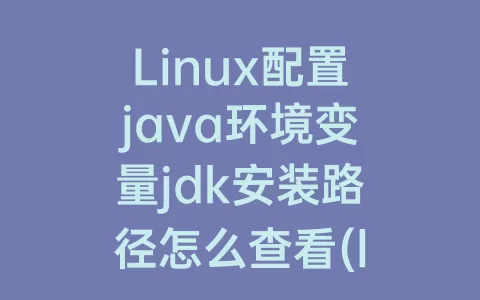 Linux配置java环境变量jdk安装路径怎么查看(linux配置Java环境变量)