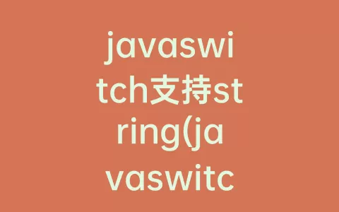 javaswitch支持string(javaswitch支持的数据类型)