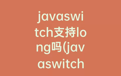 javaswitch支持long吗(javaswitch支持的类型)