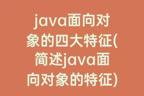 java面向对象的四大特征(简述java面向对象的特征)