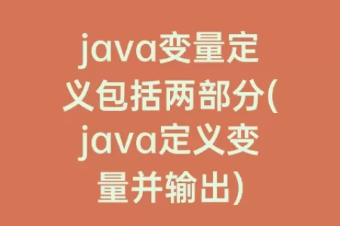 java变量定义包括两部分(java定义变量并输出)
