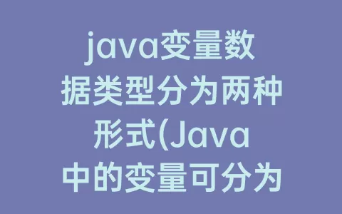 java变量数据类型分为两种形式(Java中的变量可分为什么数据类型)