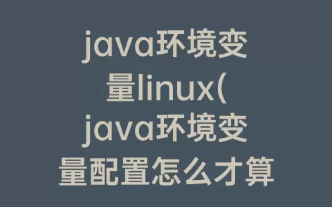 java环境变量linux(java环境变量配置怎么才算成功)
