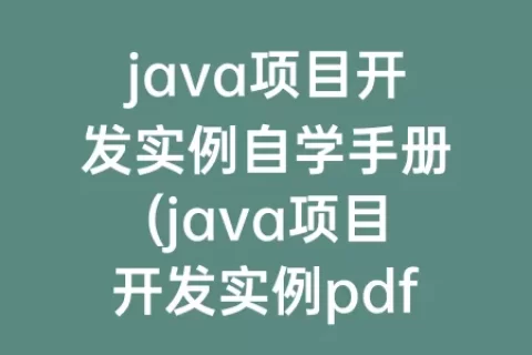 java项目开发实例自学手册(java项目开发实例pdf)