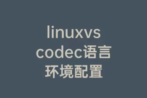 linuxvscodec语言环境配置