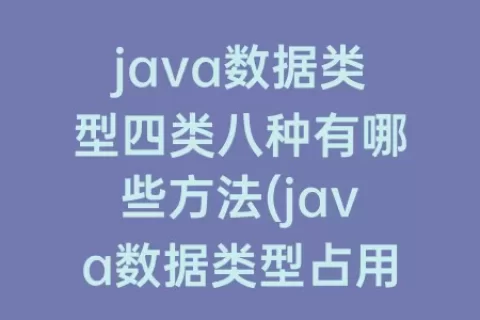 java数据类型四类八种有哪些方法(java数据类型占用字节数)