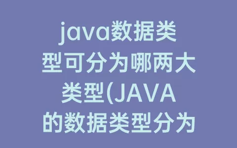 java数据类型可分为哪两大类型(JAVA的数据类型分为()和()两类)