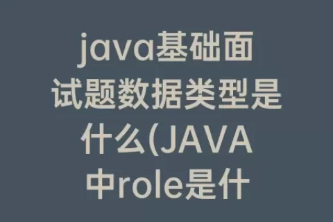 java基础面试题数据类型是什么(JAVA中role是什么数据类型)