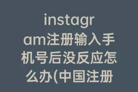 instagram注册输入手机号后没反应怎么办(中国注册Instagram手机号)